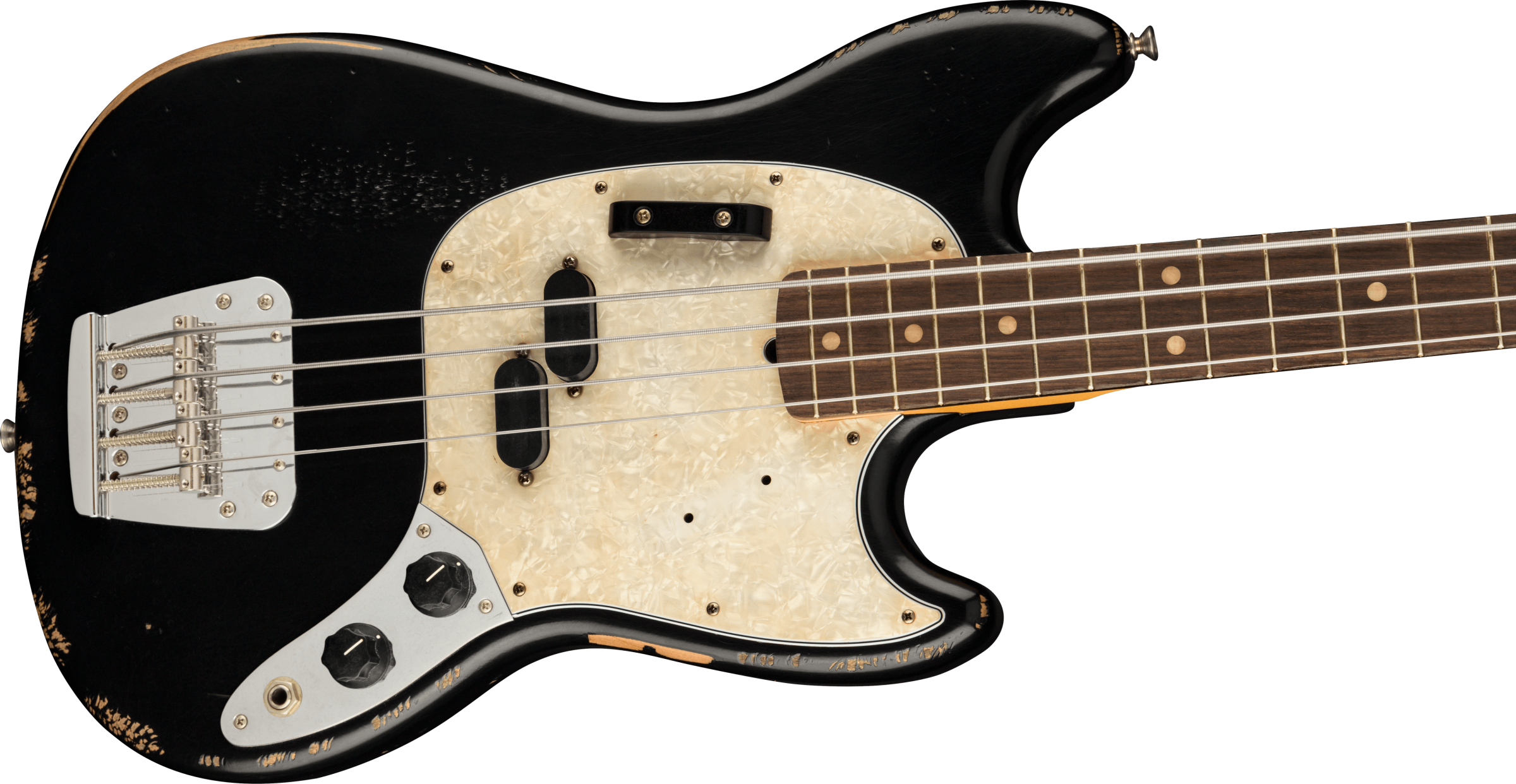 Fender Bass Guitar JMJ Road Worn Mustang Bass - Black
