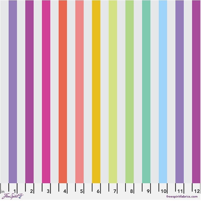 Tula Pink||Disco Stripe||Whisper||True Colors Graywork