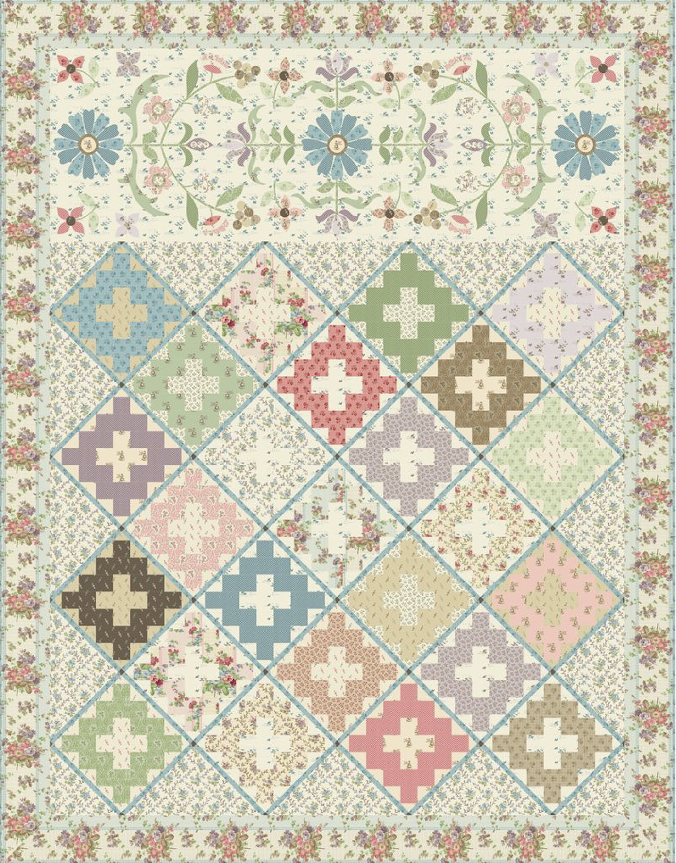 Meadow Cottage Quilt Kit – Featuring Ayla by Max & Louise