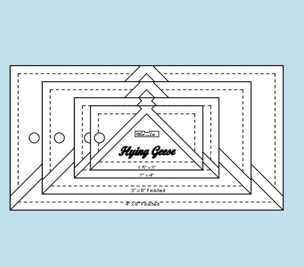 Bloc-Loc Flying Geese Set#1 (1-1/2x3, 2x4, 3x6 & 4x8)