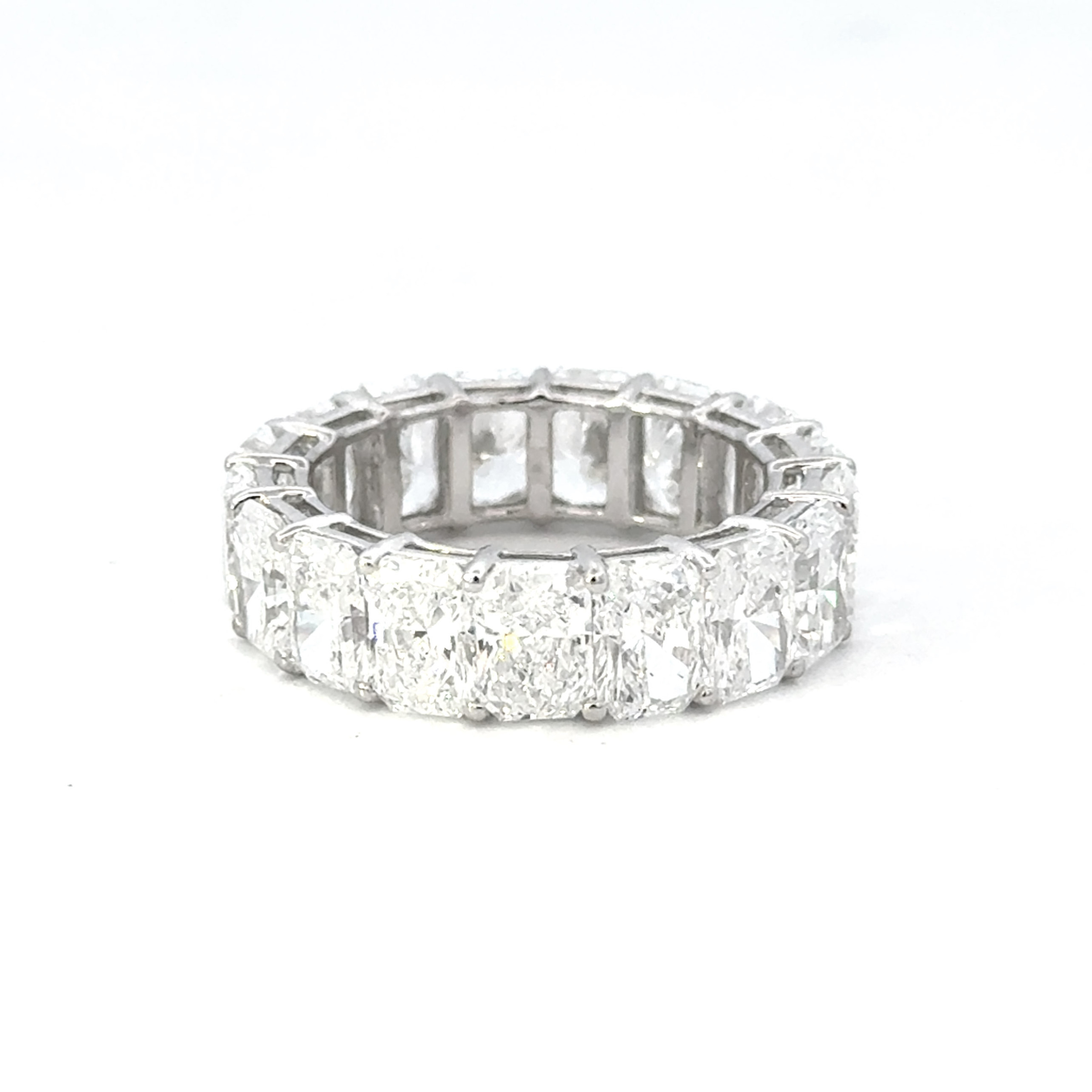 10.86cttw Lab Radiant Cut  Eternity Band | Eternity Band Lab Grown | 14k White Gold Radiant Cut Diamond Band