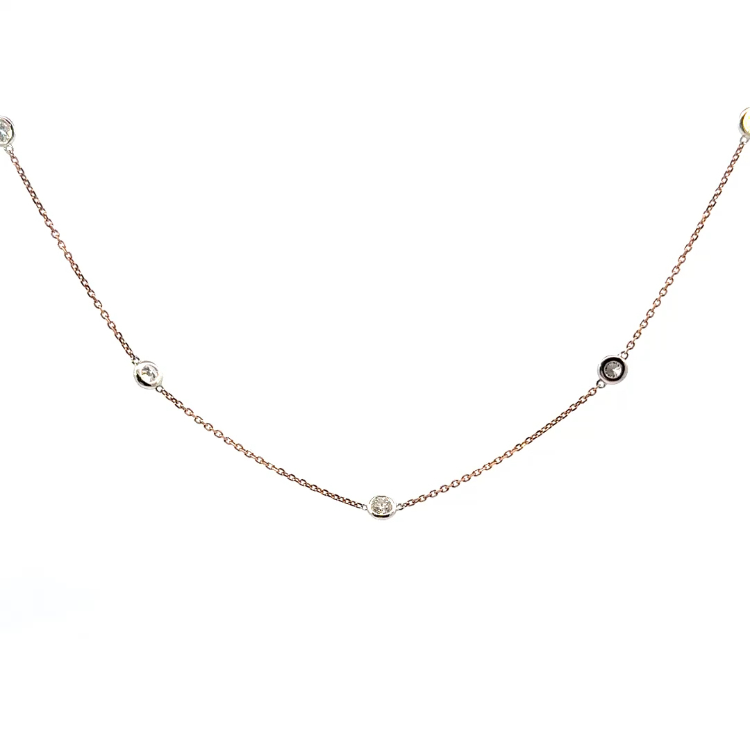 1.10cttw Diamond By the Yard Necklace | Diamonds By the Yard Necklace | Diamond Necklace By The Yard