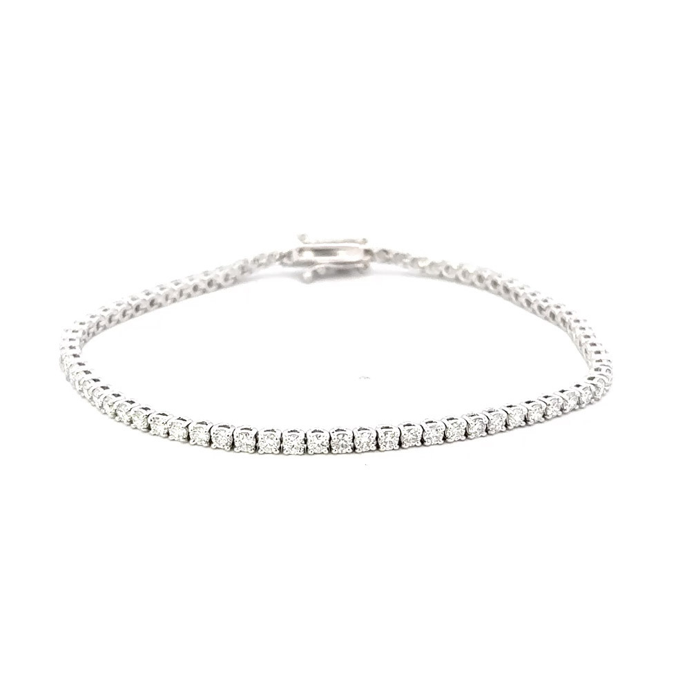 1.98cttw Diamond Tennis Bracelet Lab Grown | Lab Diamonds Tennis Bracelet | 14k White Gold