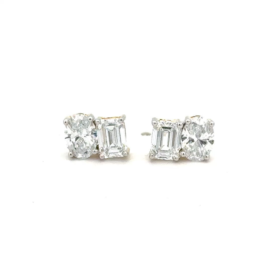 2.00cttw Lab Grown Diamond Stud Earrings | Lab Grown Diamonds Earrings | 2 Carat Lab Grown Diamond Earrings
