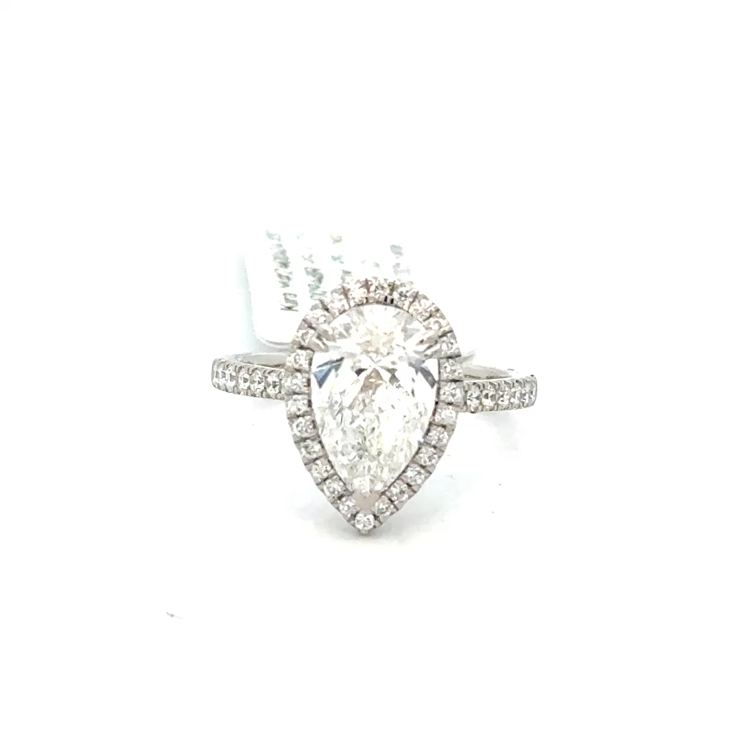 3.00cttw Pear Diamond Ring | Pear Shaped Ring | 3ct Diamond Ring | Tear Drop Ring