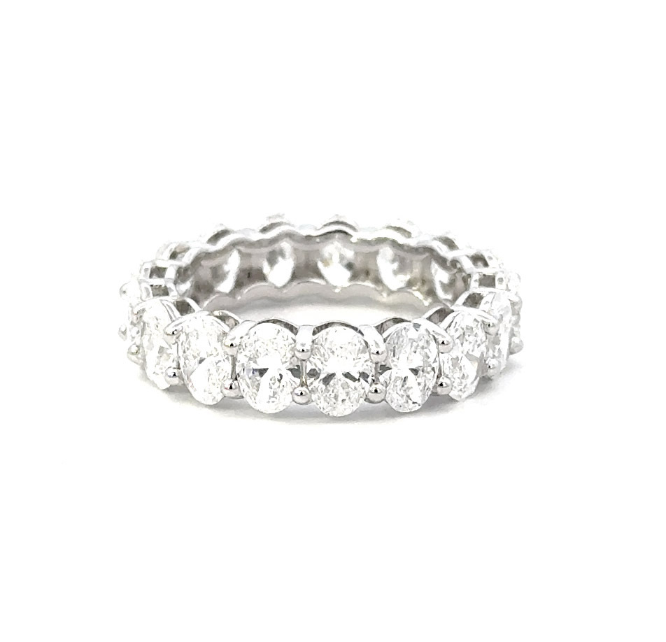 5.33cttw Oval Lab Diamond Eternity Band | Eternity Diamond Wedding Band | Lab Diamond Eternity Band