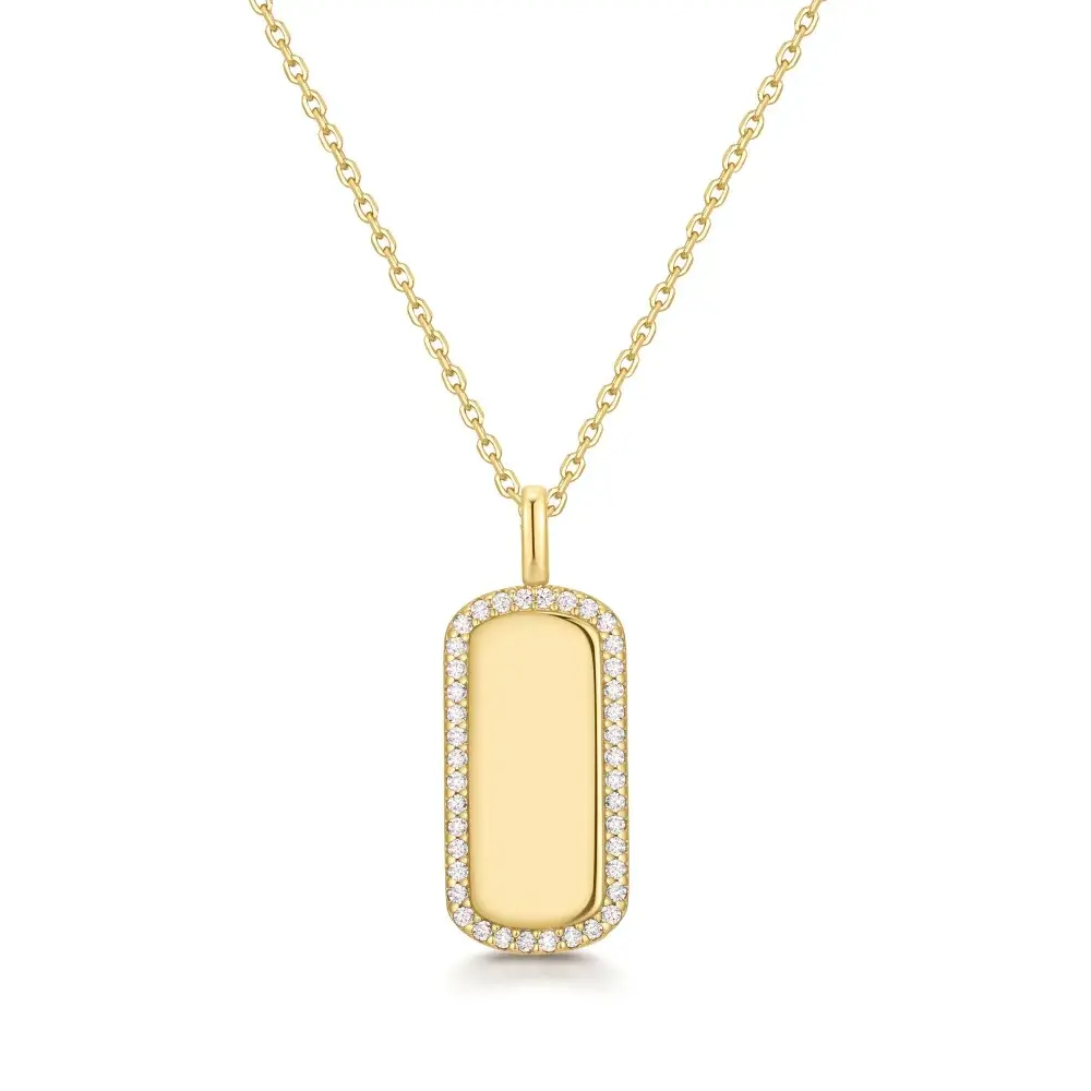 Ania Haie GP/SS Sparkling Dog Tag Necklace