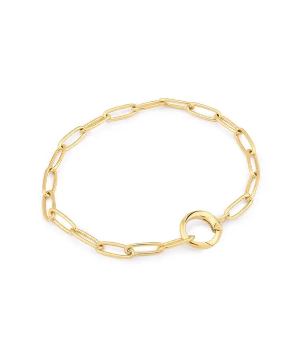 Ania Haie gold link charm chain connector bracelet gold plate over sterling silver