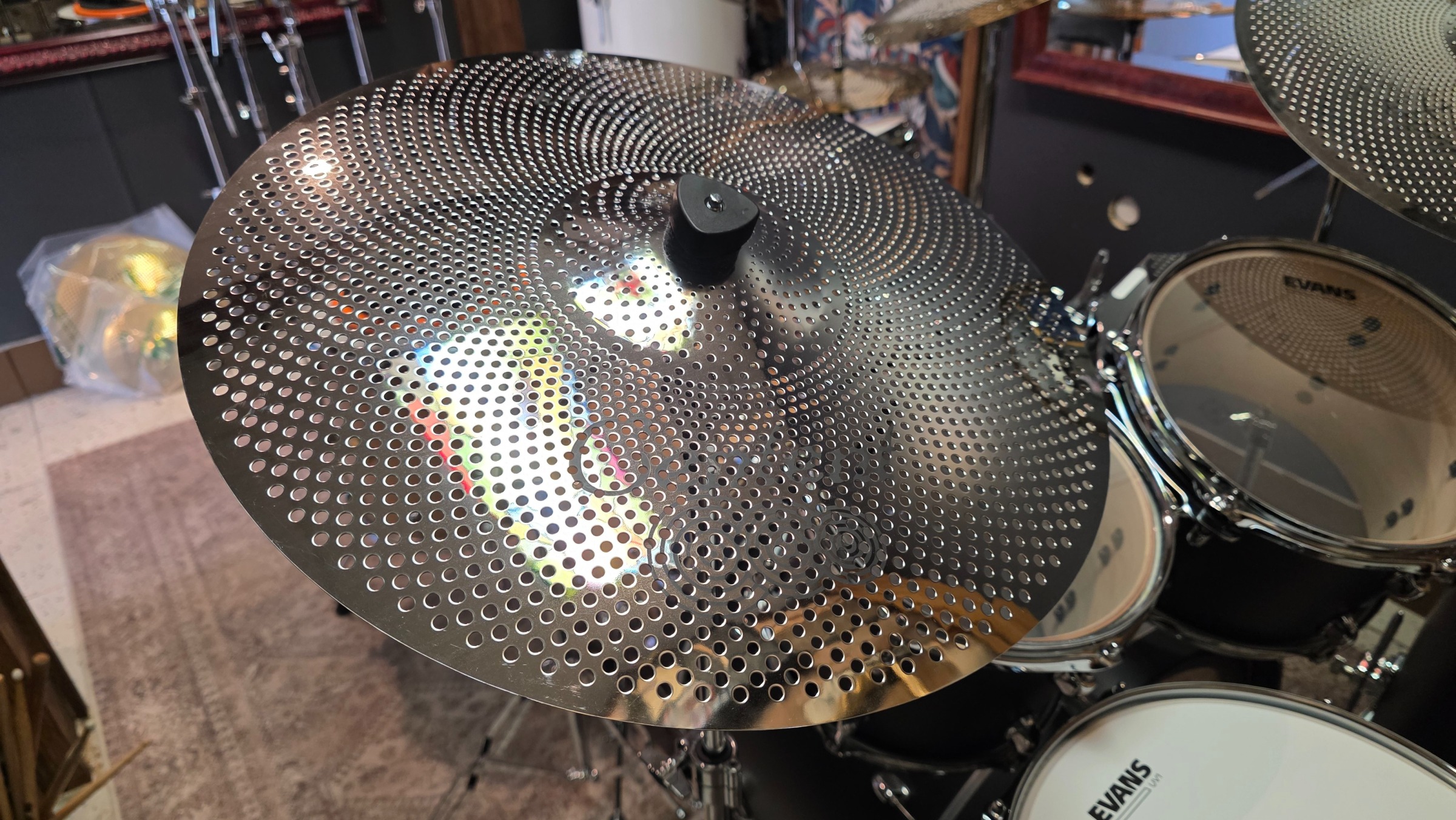 Centent Whisper Reduced Volume Cymbal 4 PC Sets - GOLD /  14HH, 16, 18, 20