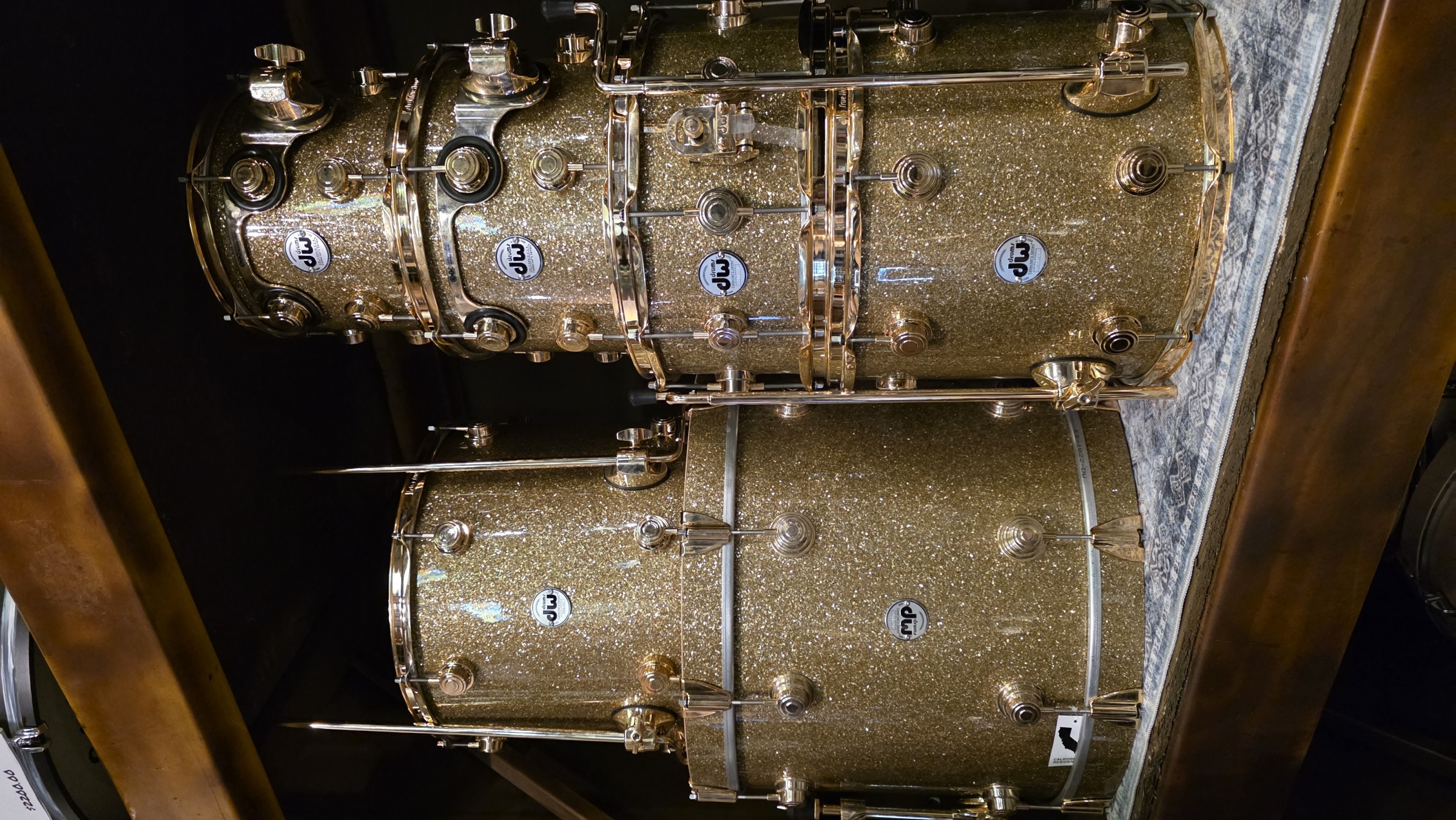 DW Collector's Series Gold Glass Glitter 6 PC Shell Pack / 22,10,12,14,16, 14 SN 