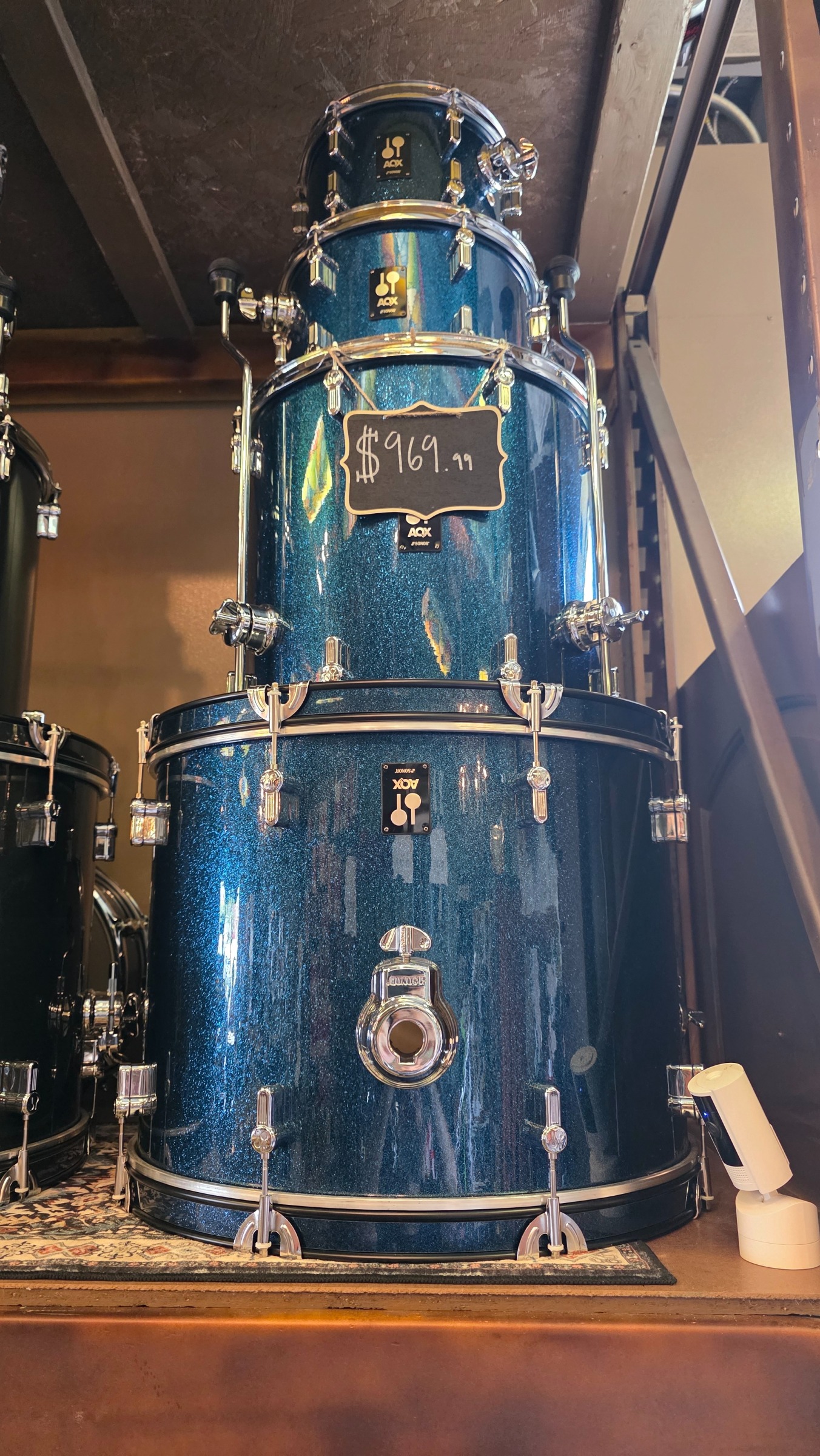 Sonor AQX Stage 5 PC Kit + Hardware / Blue Ocean Sparkle