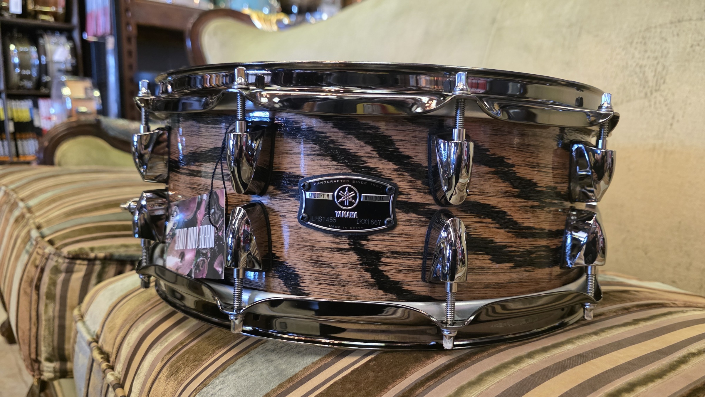 Yamaha UZU Natural 14x5.5 Live Custom Hybrid Oak Snare w/ 2.3mm triple-flanged hoops / LHS-1455UNT