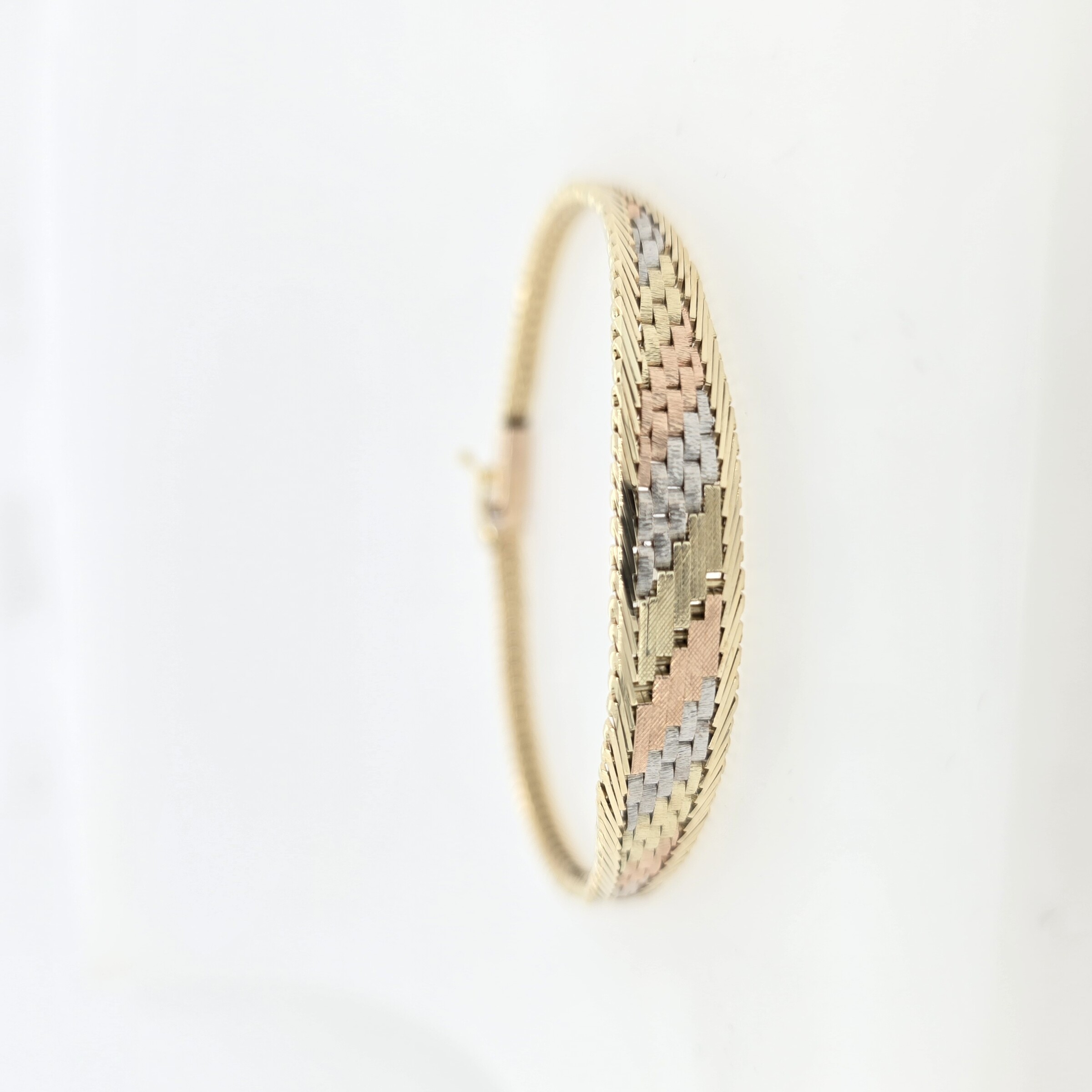 Vintage 14k Yellow, Rose and White Gold Bracelet