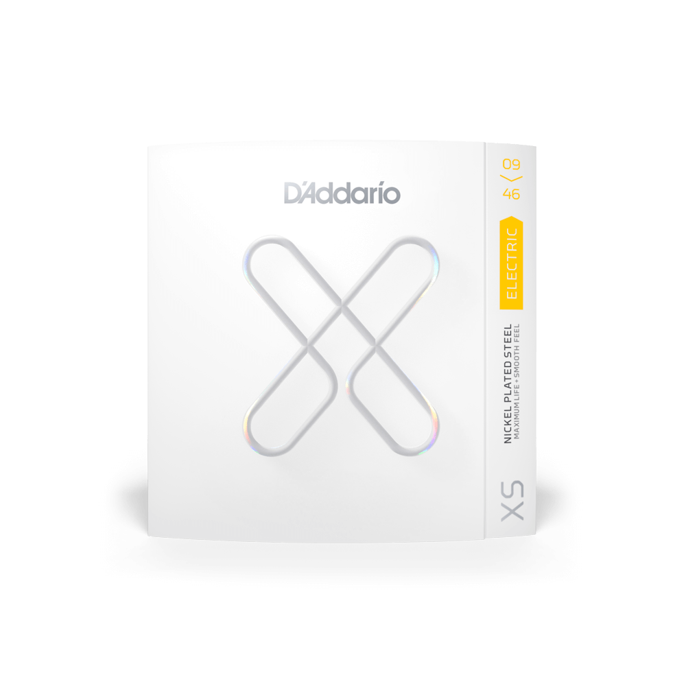 D'Addario XSE0946 XS Nickel-plated Steel Coated Electric Guitar Strings - .009-.046 Super Light Top/Regular Bottom