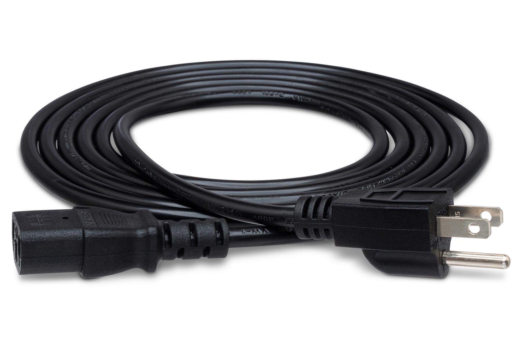 Hosa - PWC-148 IEC C13 to NEMA 5-15P Power Cord 8 Feet