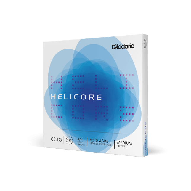 D'Addario Helicore Cello String Set, 4/4 Scale, Medium Tension