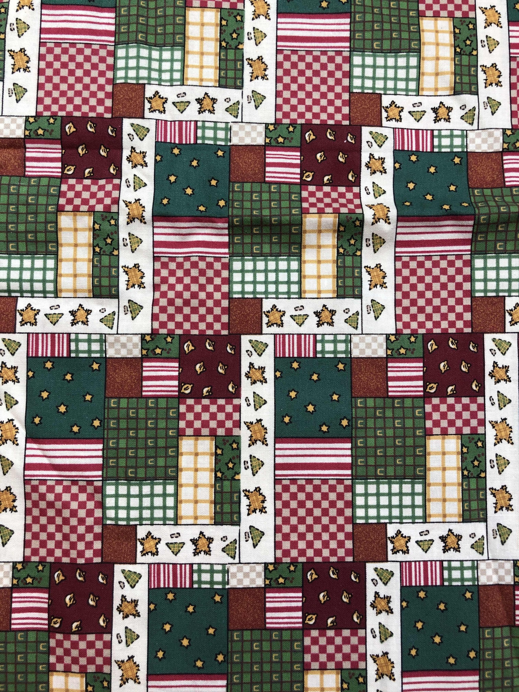 Quick as a Wink Christmas Patchwork Fabric by SSI, 100% cotton, Rebecca Carter