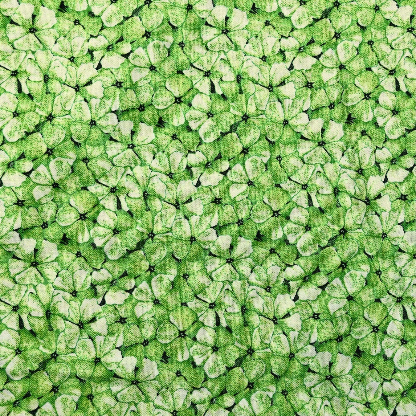 Riley Blake Sewing Seeds III, Green Petals Floral Fabric by J Wecker Frisch, 100% Cotton, C15694