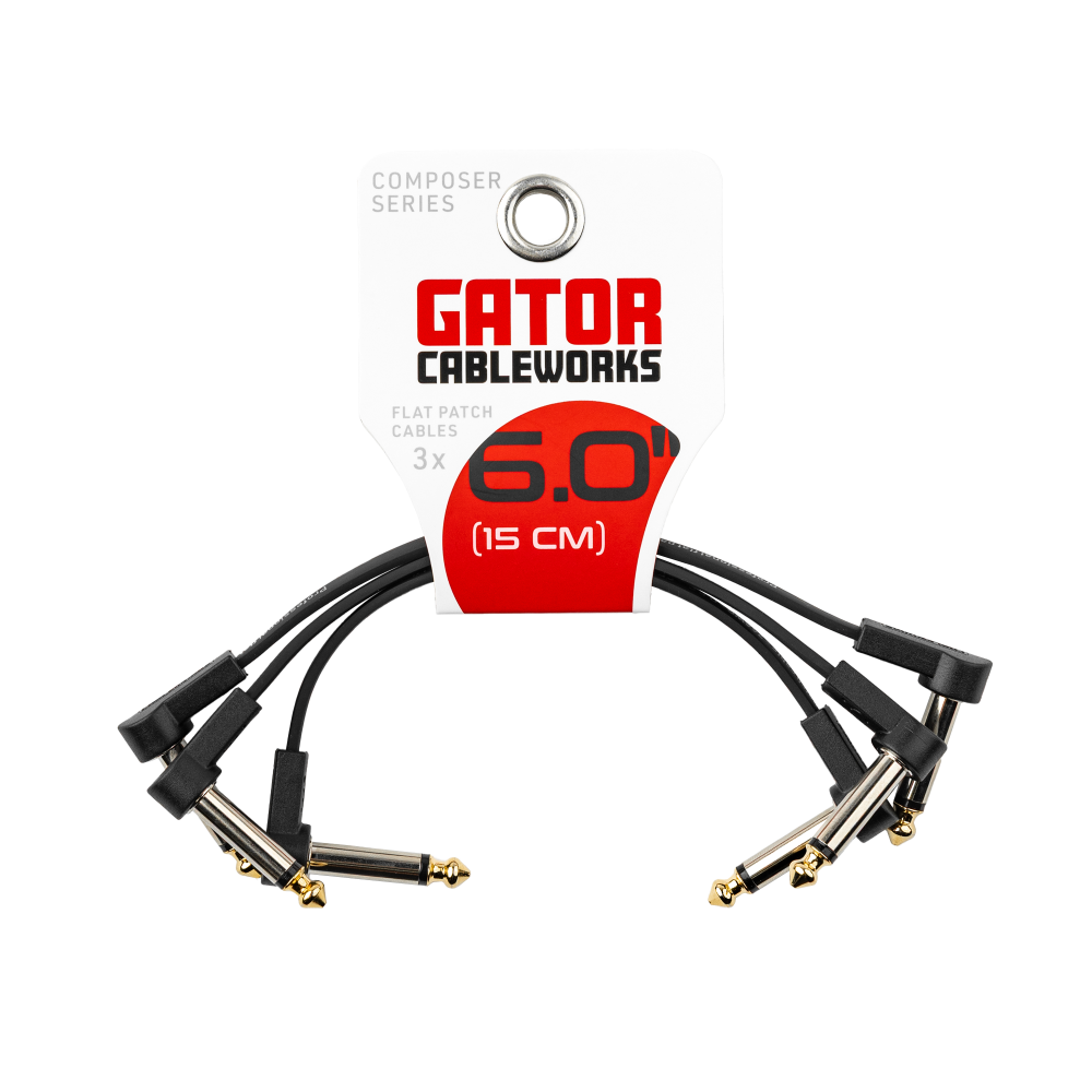 GCWC-FPC6-3PK Gator 3PK of Composer Series Flat Patch Cable 6