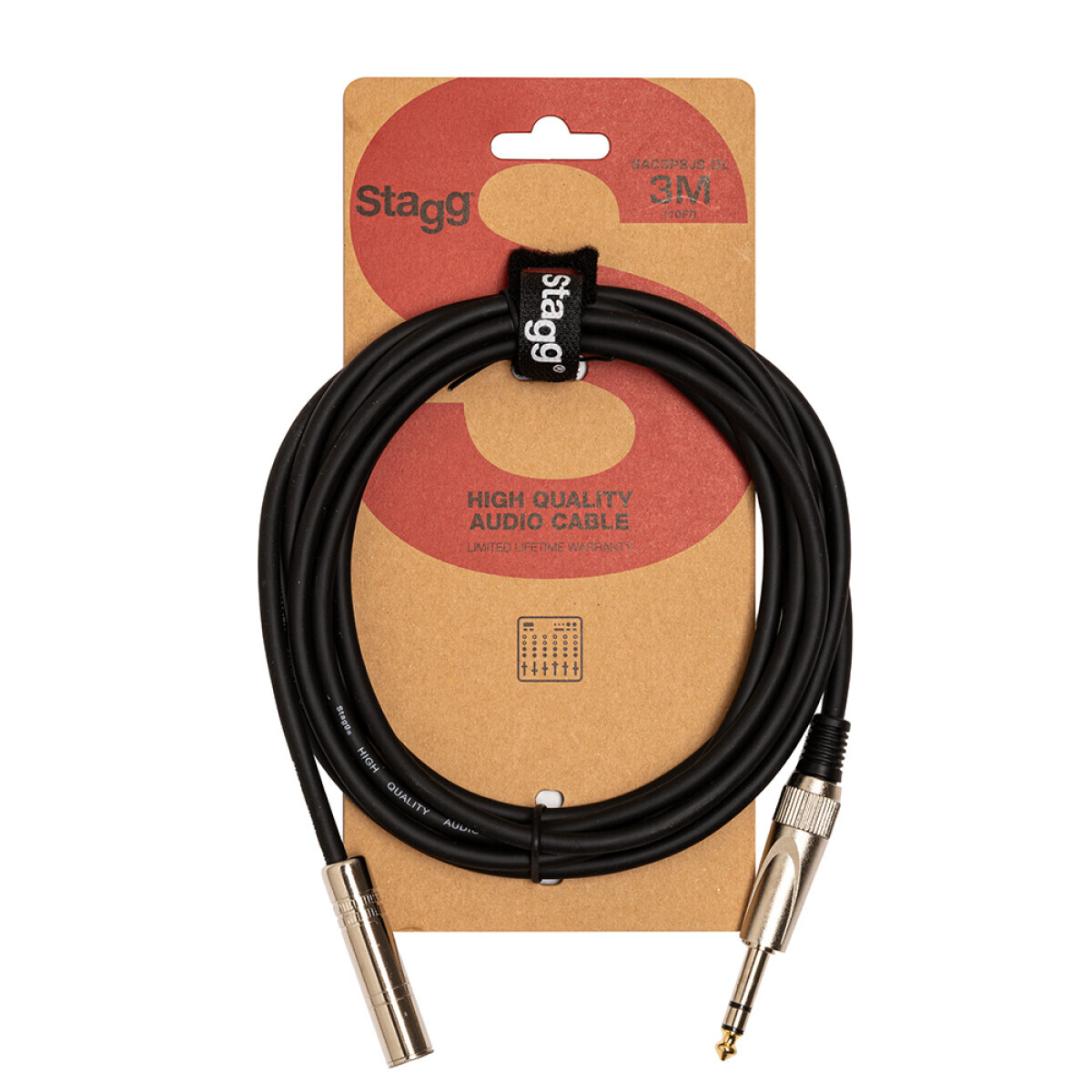 SAC3PSJS DL  Stagg 3M/10Ft Audio Dlx St. (Plg-Jck)