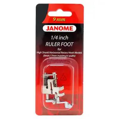 Janome 1/4 Ruler Foot for High-Shank Horizontal Rotary Hook Models (9 mm/7 mm maximum width)