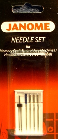 Janome Needle Set for Memory Craft Embroidery Machines / Horizontal Rotary Hook Models
