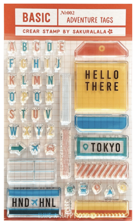 Sakuralala Adventure Tags Clear Stamp Basics 