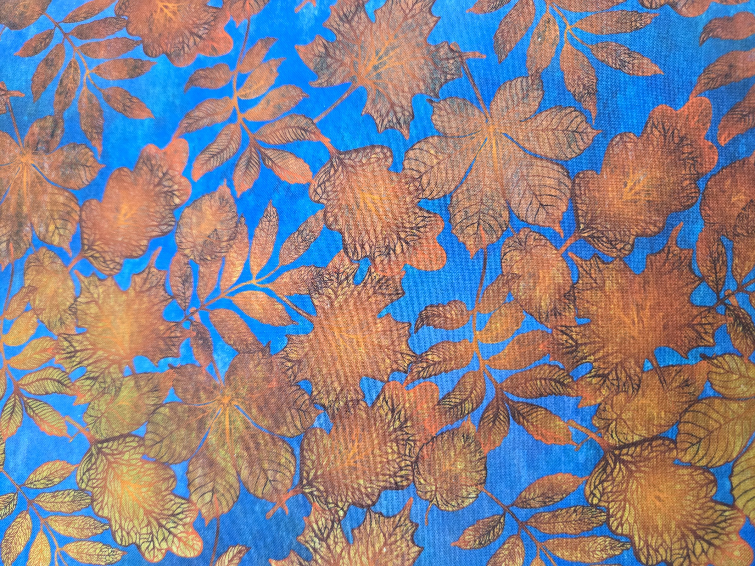 ABRSH All Blue Ridge Shop Hop Red Leaves on Blue 7BR-1 by Jason Yenter