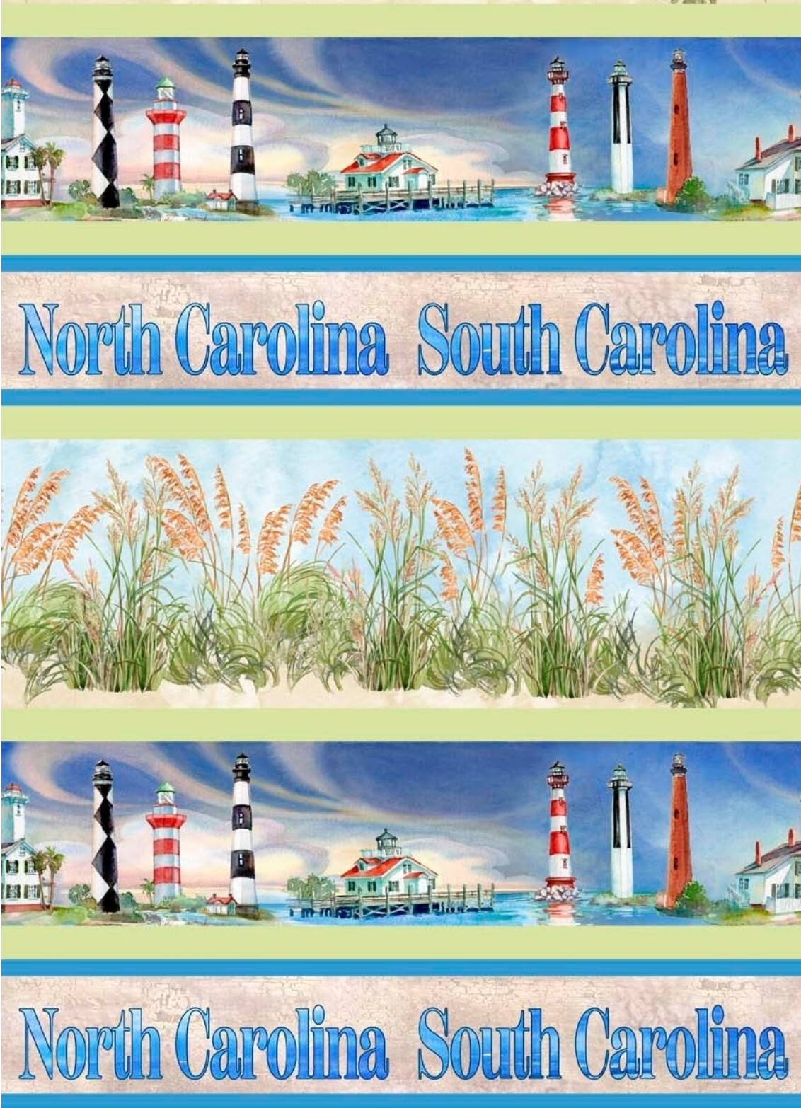 All Carolina Shop Hop 2024 NC/SC Border Fabric 2600-30565-X
