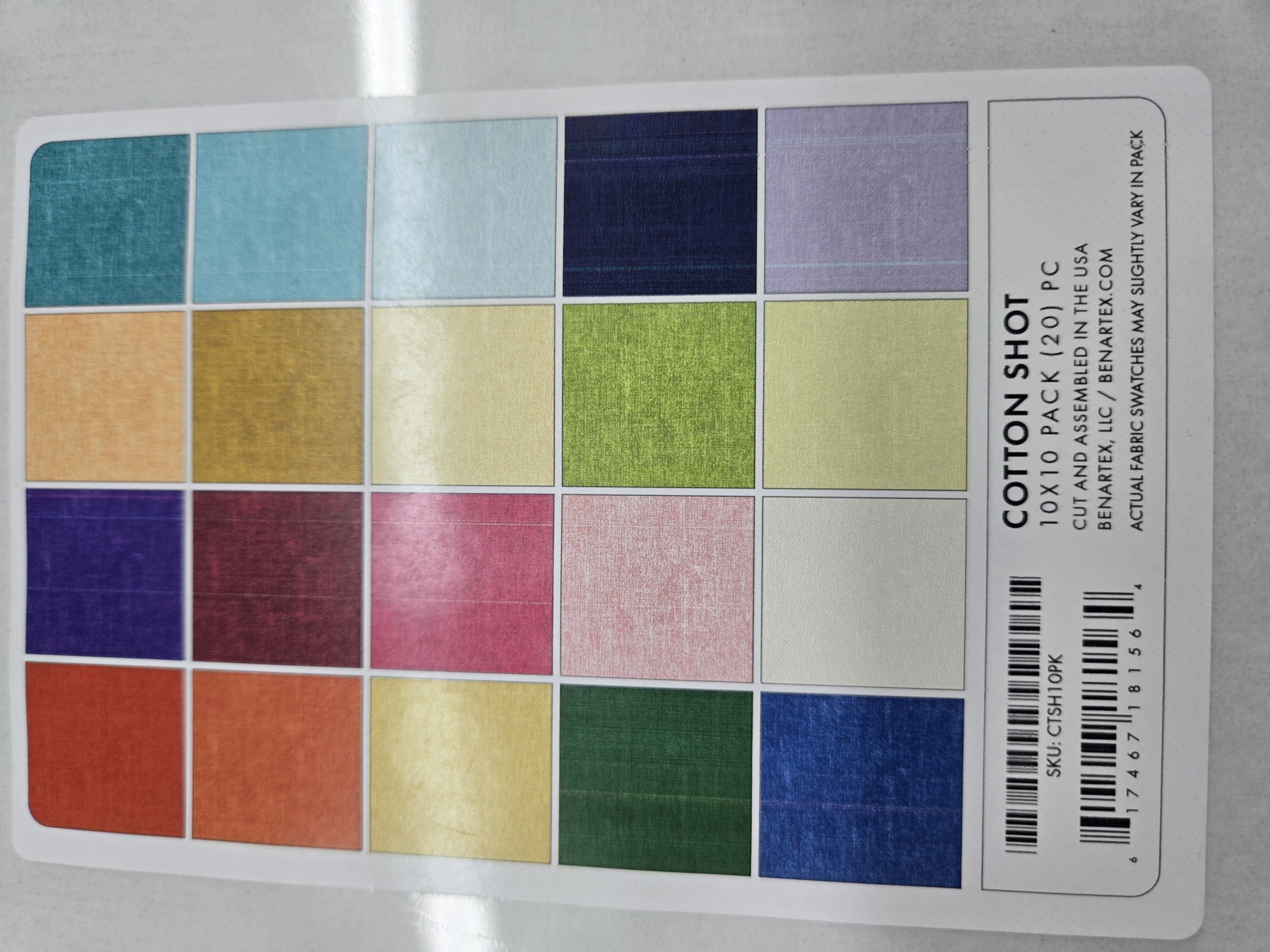 Cotton Shot 10 x 10 Stacker by Amanda Murphy for Benartex Better Basics