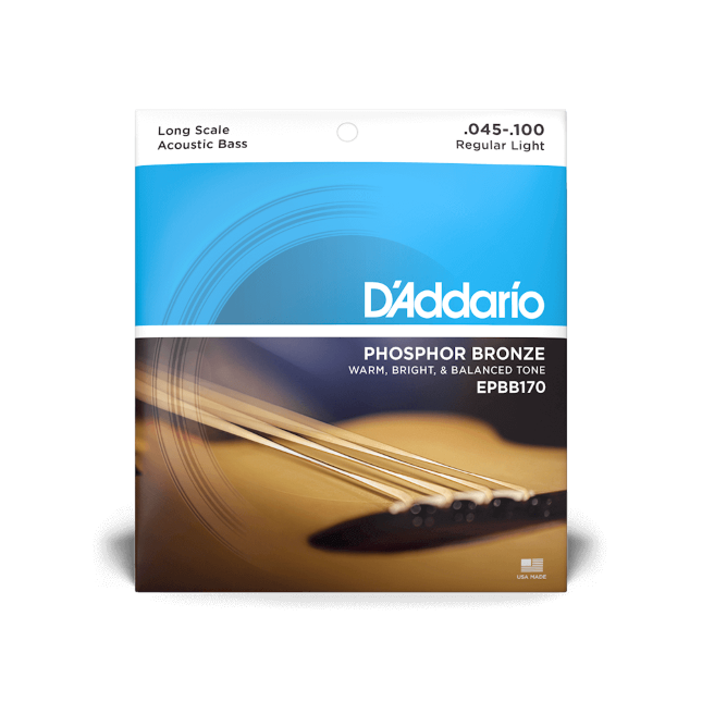 D'Addario 45-100 Regular Light Long Scale Phosphor Bronze Acoustic Bass Strings