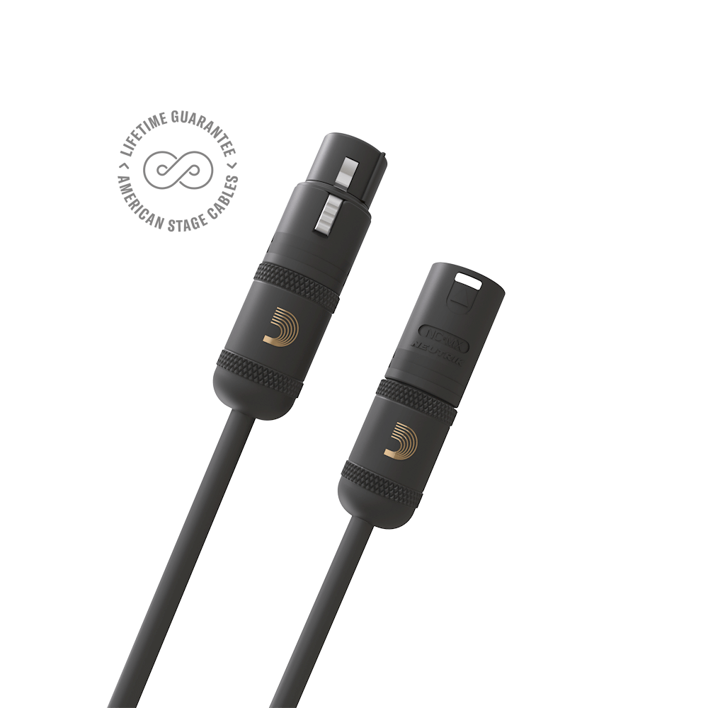 D'Addario American Stage XLR Microphone/Powered Speaker Cable XLR to XLR - 25ft.