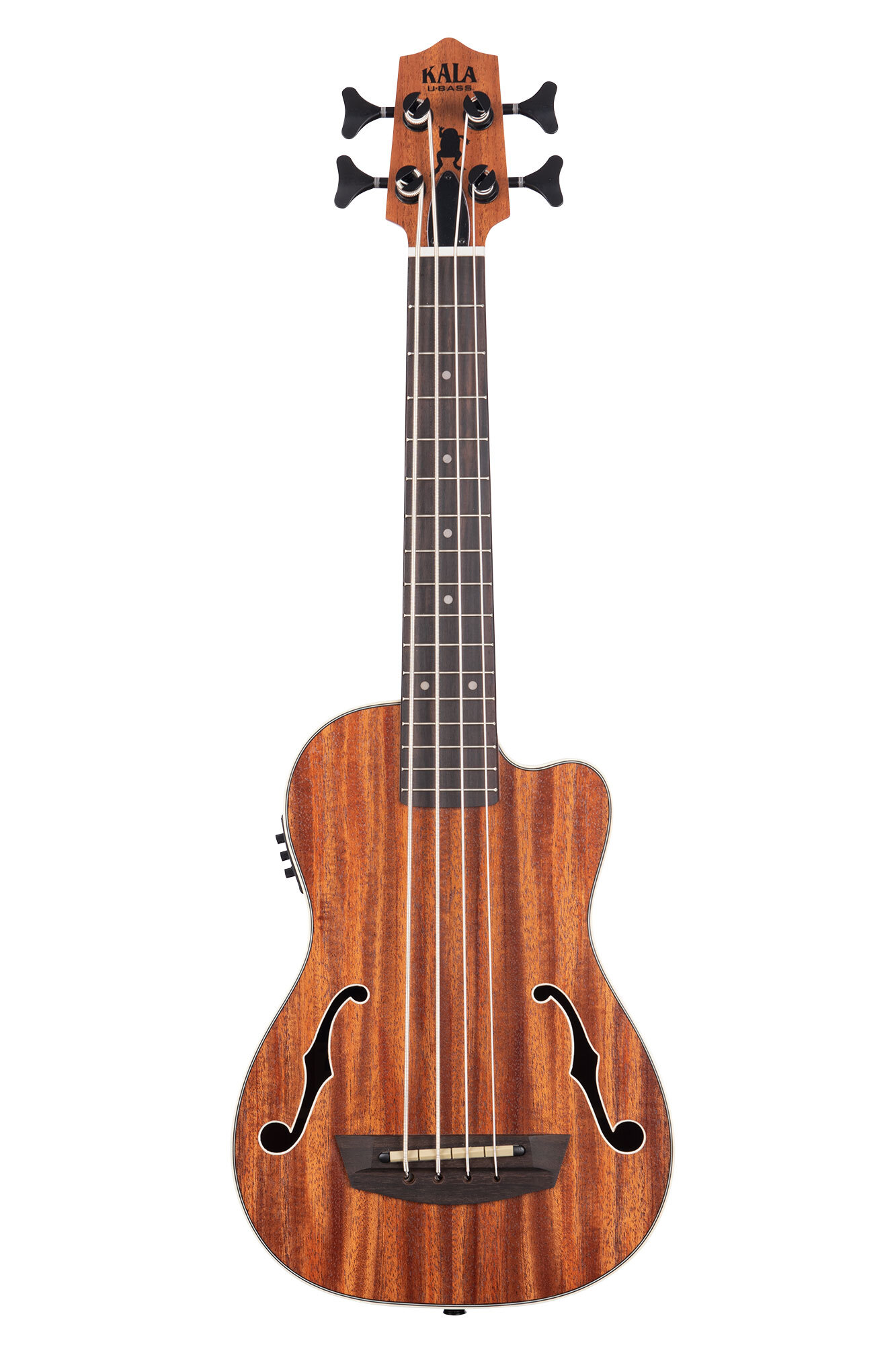 Kala Journeyman Acoustic-Electric U-Bass With F-Holes Round Wounds with Gig Bag