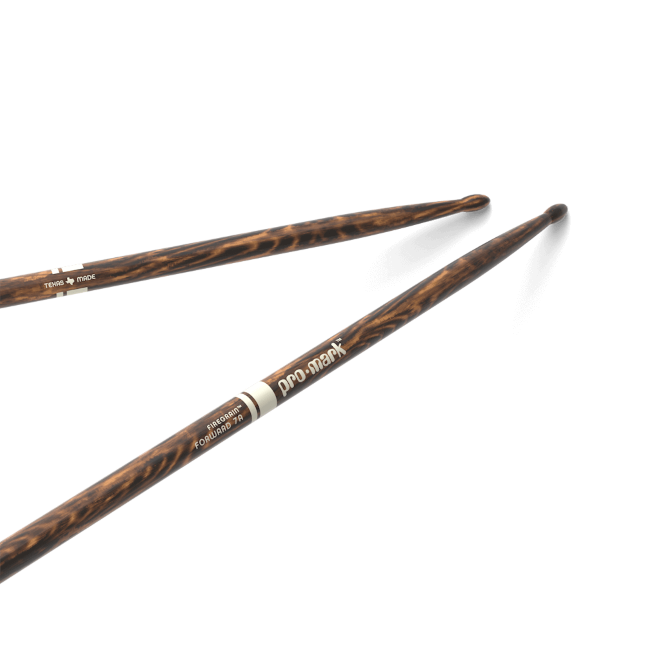 ProMark Classic Forward 7A FireGrain Hickory Drumstick Oval Wood Tip