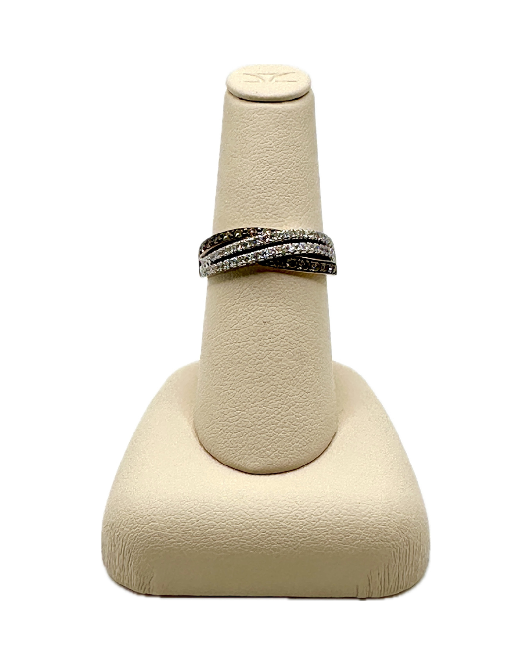 14K Strawberry Gold Ring | Chocolate Diamonds 1/5 cts., Vanilla Diamonds 1/5 cts.