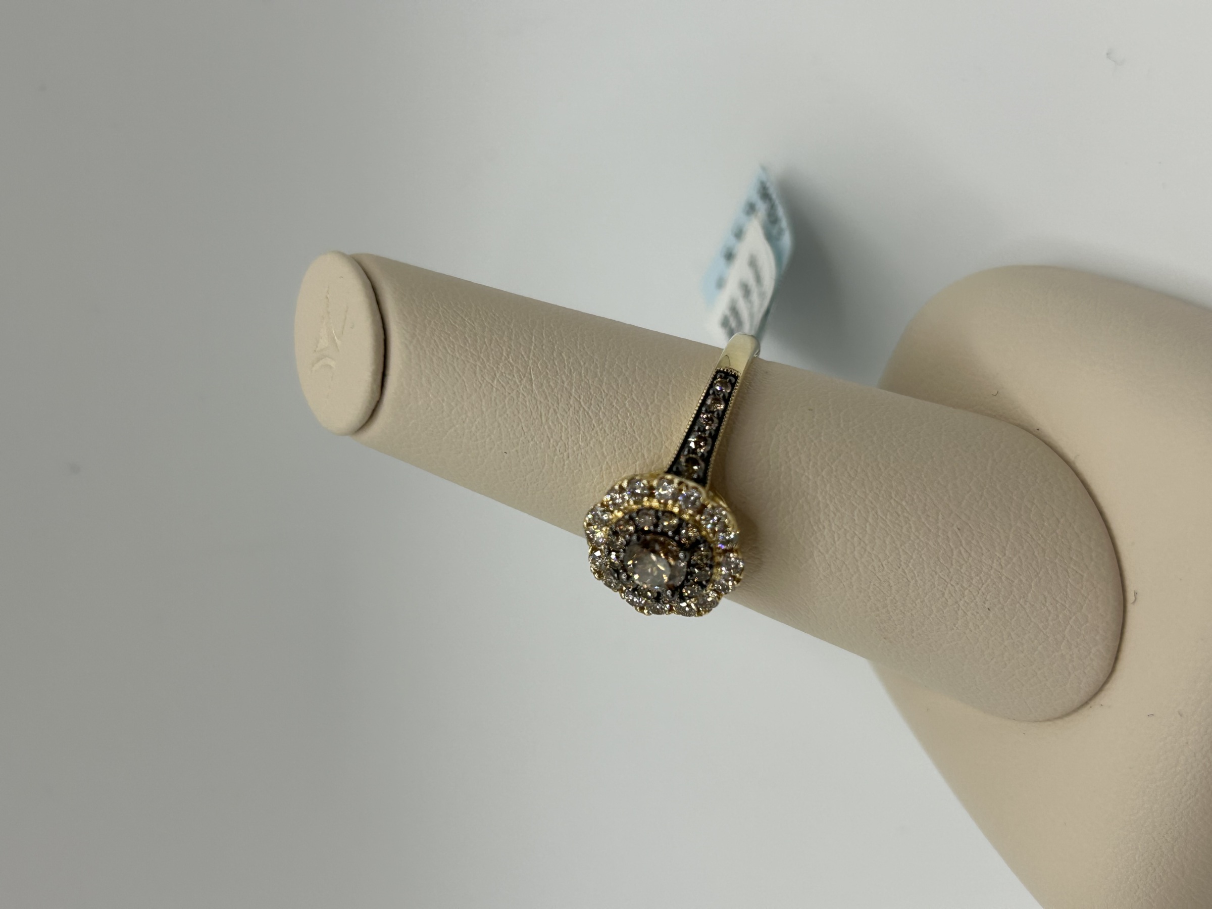 14k Honey Gold LeVian Ring w 5/8 ct Chocolate Diamonds and 1/3 ct Nude Diamonds