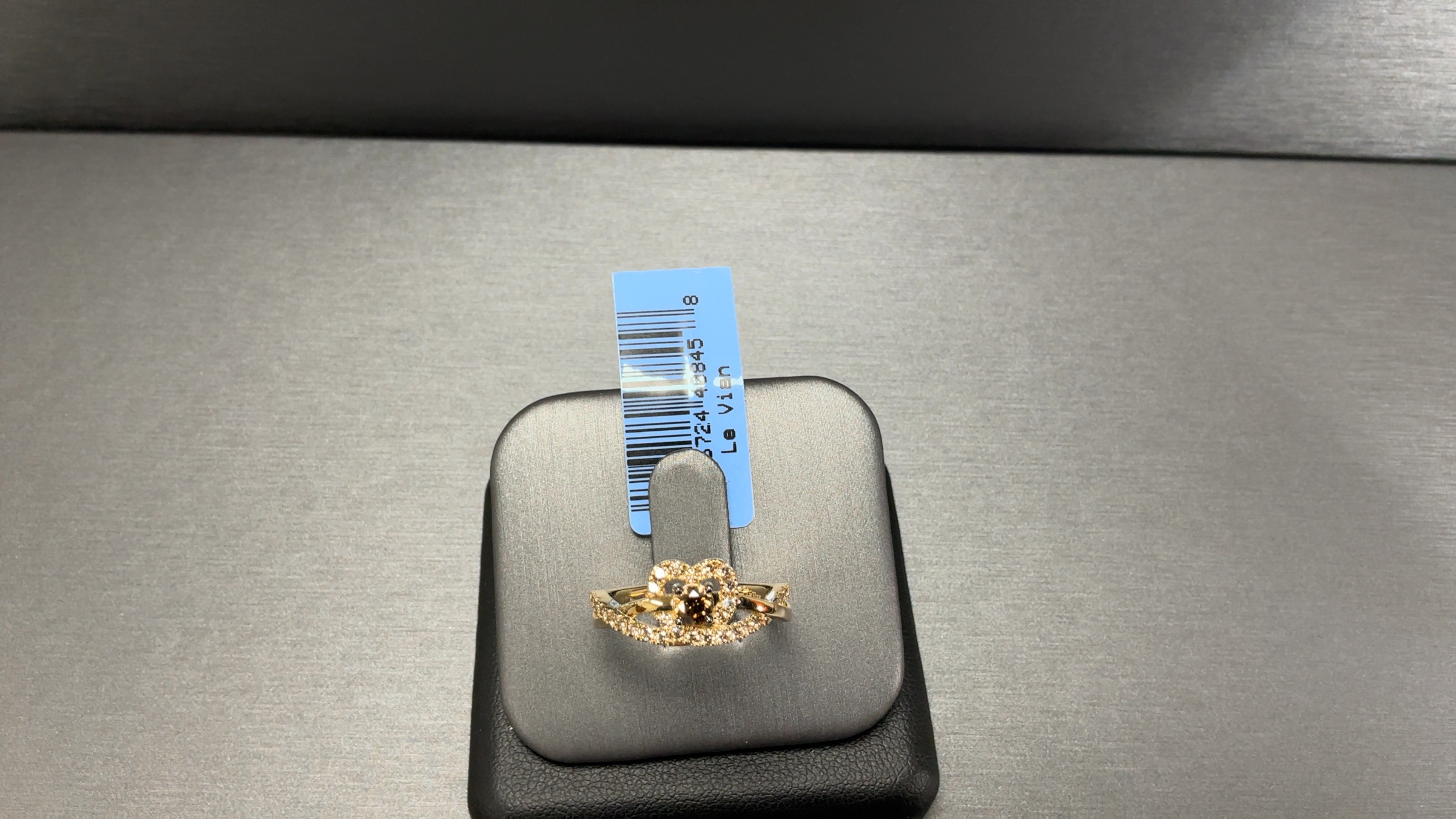 14k Honey Gold w 1/4 ct Chocolate Diamonds 1/3ct Nude Diamonds Ring