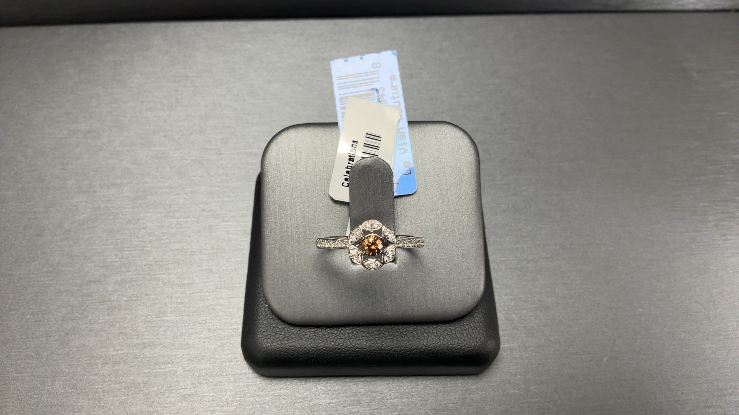 Levian Couture Ring 1/5 Chocolate Diamond Center with 1/6 Vanilla DIamond Sides