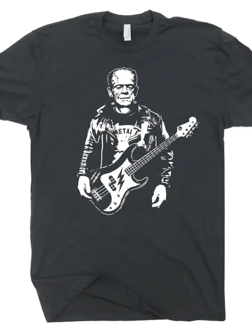 Bass Guitar Shirt Cool Vintage Rock T Shirt Music Band Tee