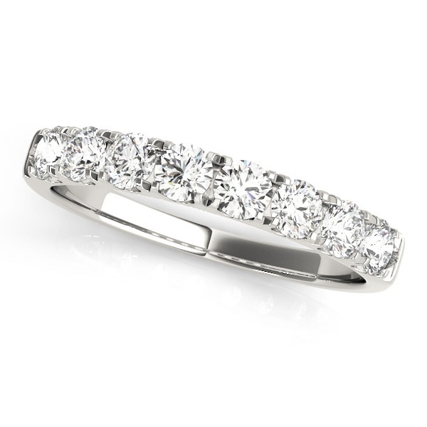 18K White Gold 11-Stone Diamond Wedding Band – 1.45cttw, G color, SI1 clarity