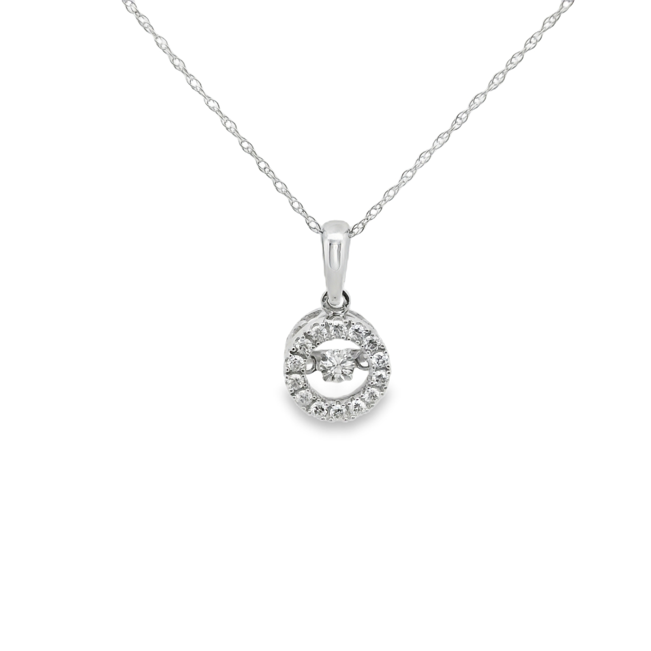 10K WHITE GOLD 1/5CT DIAMOND NECKLACE 10K White Gold 1/5CT Diamond Necklace