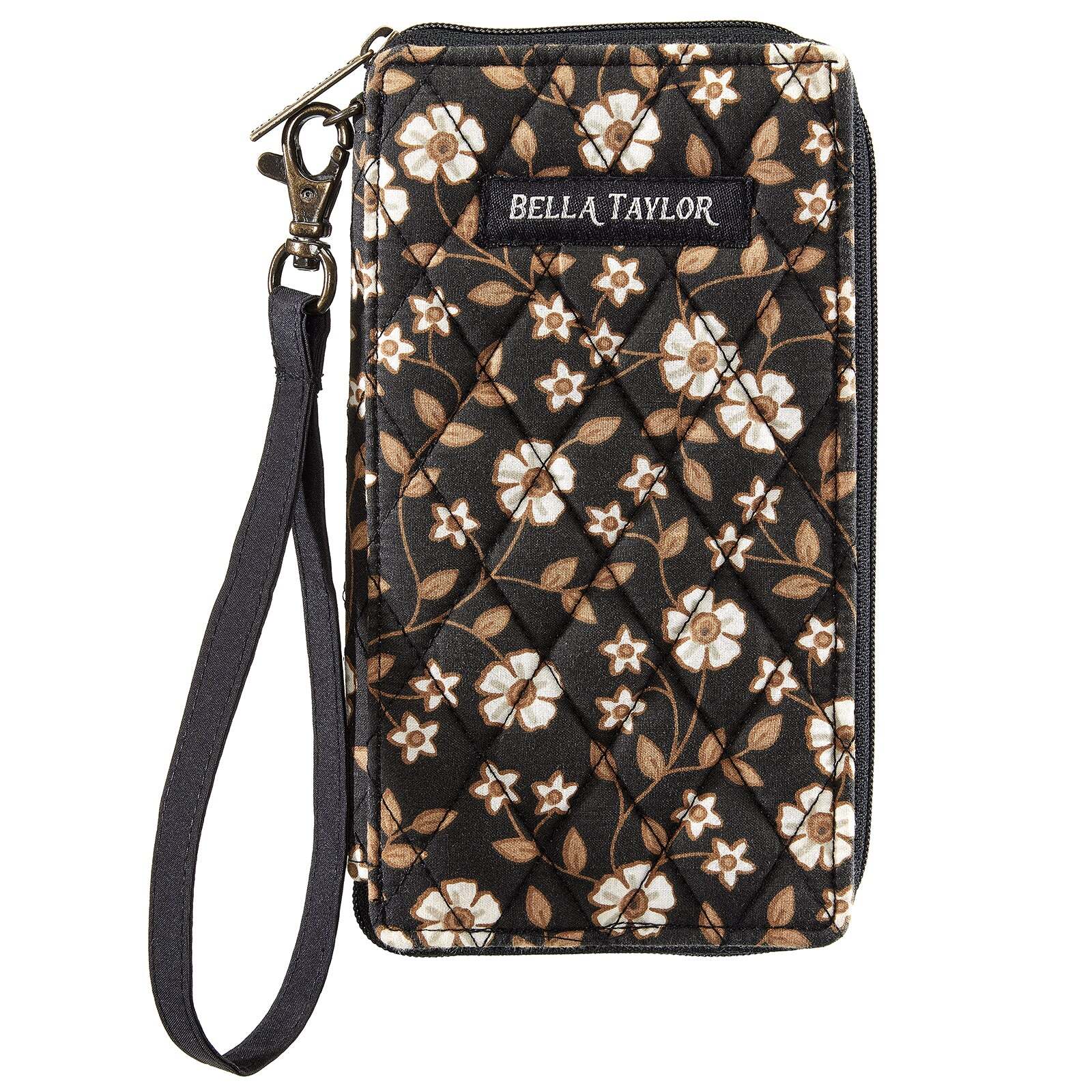 Vintage Vine Midnight RFID Cell Phone Wristlet Wallet