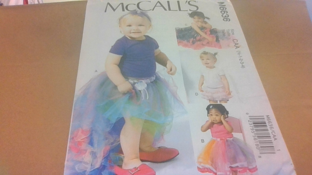 McCall,s Toddlers' Skirts and Shorts Sizes 1/2-4 M6636