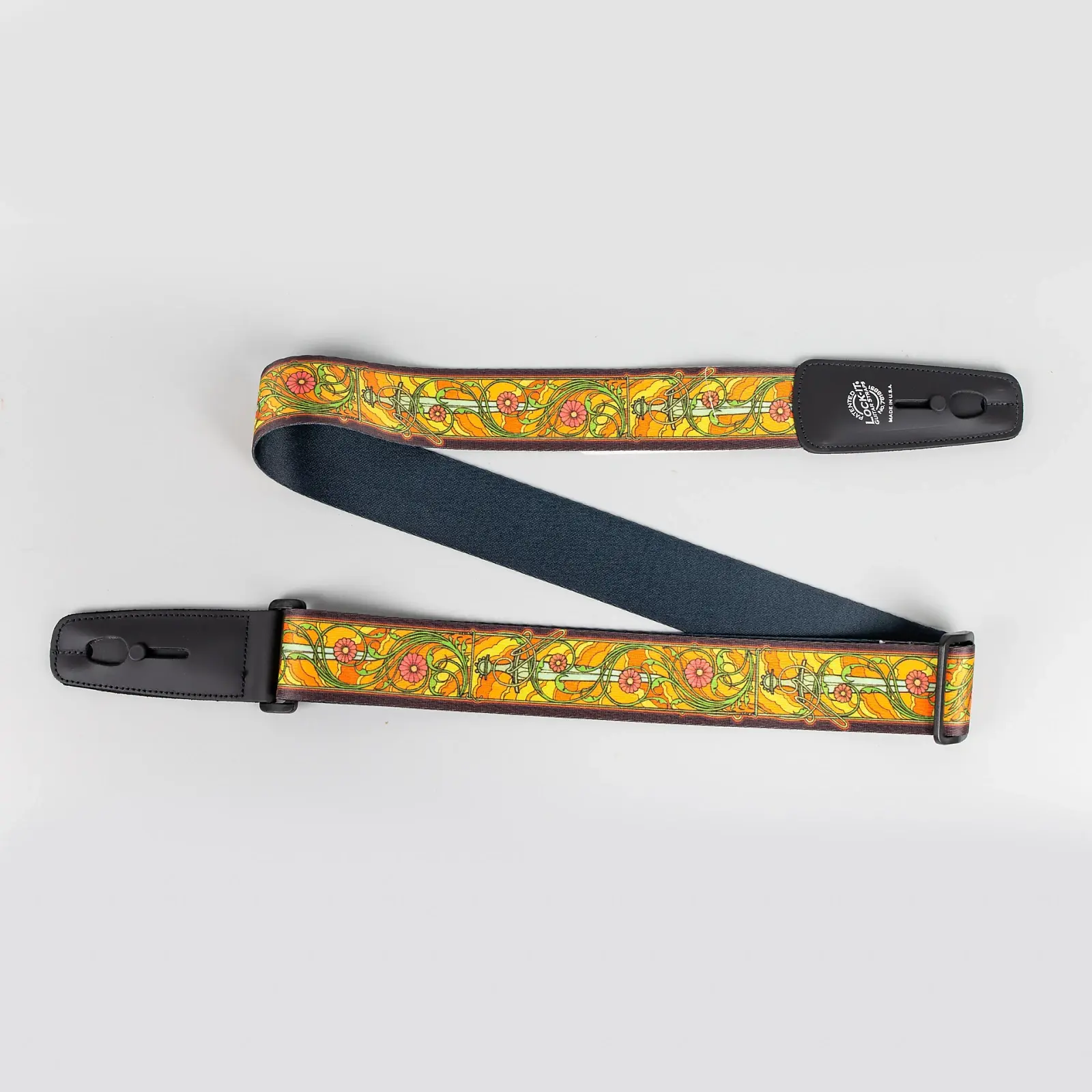 Lock-It Bob Masse Series 2 Soft Plush Poly Guitar Strap, Mythical Swords