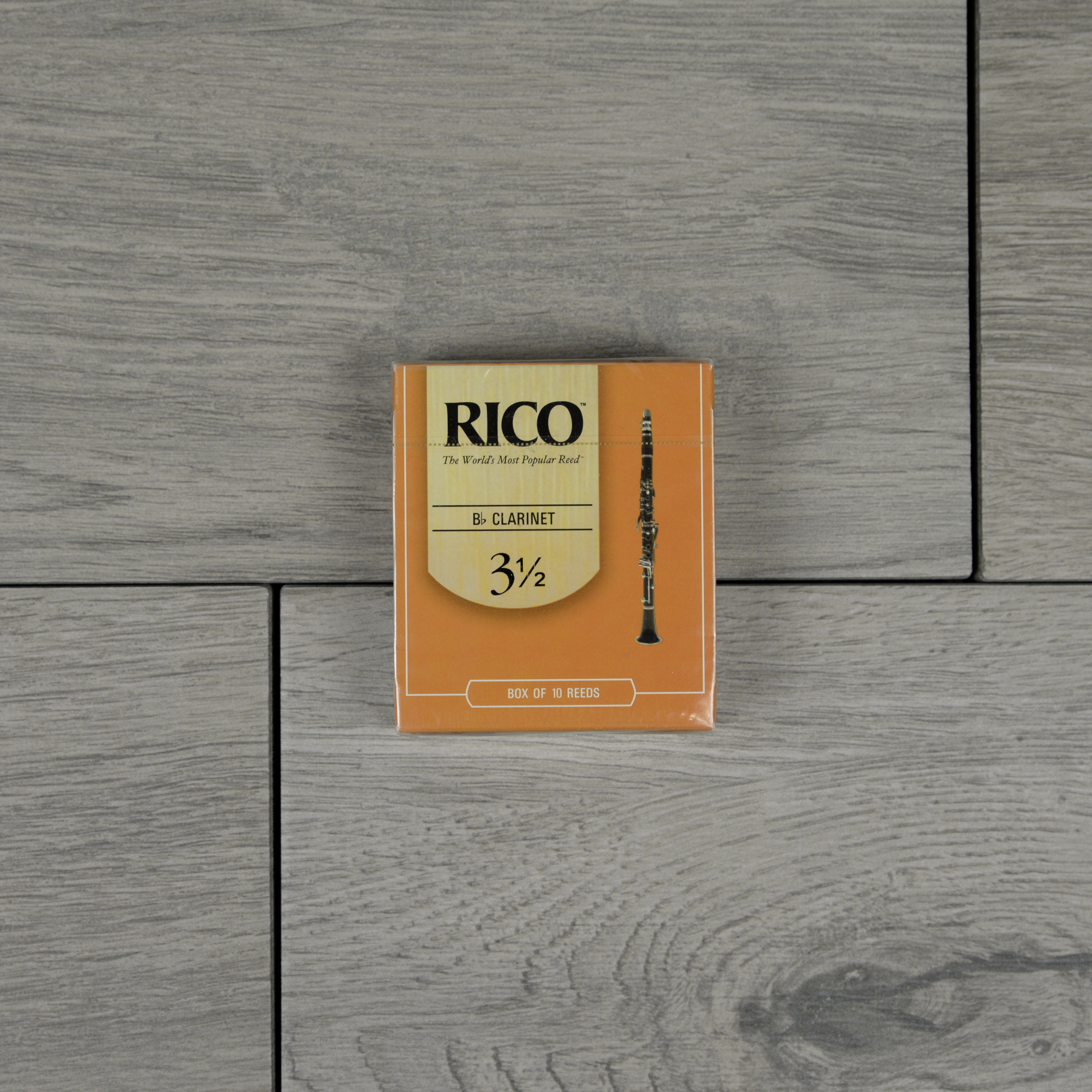 Rico by D'Addario Bb Clarinet Reeds, Strength 3.5 (Box of 10)