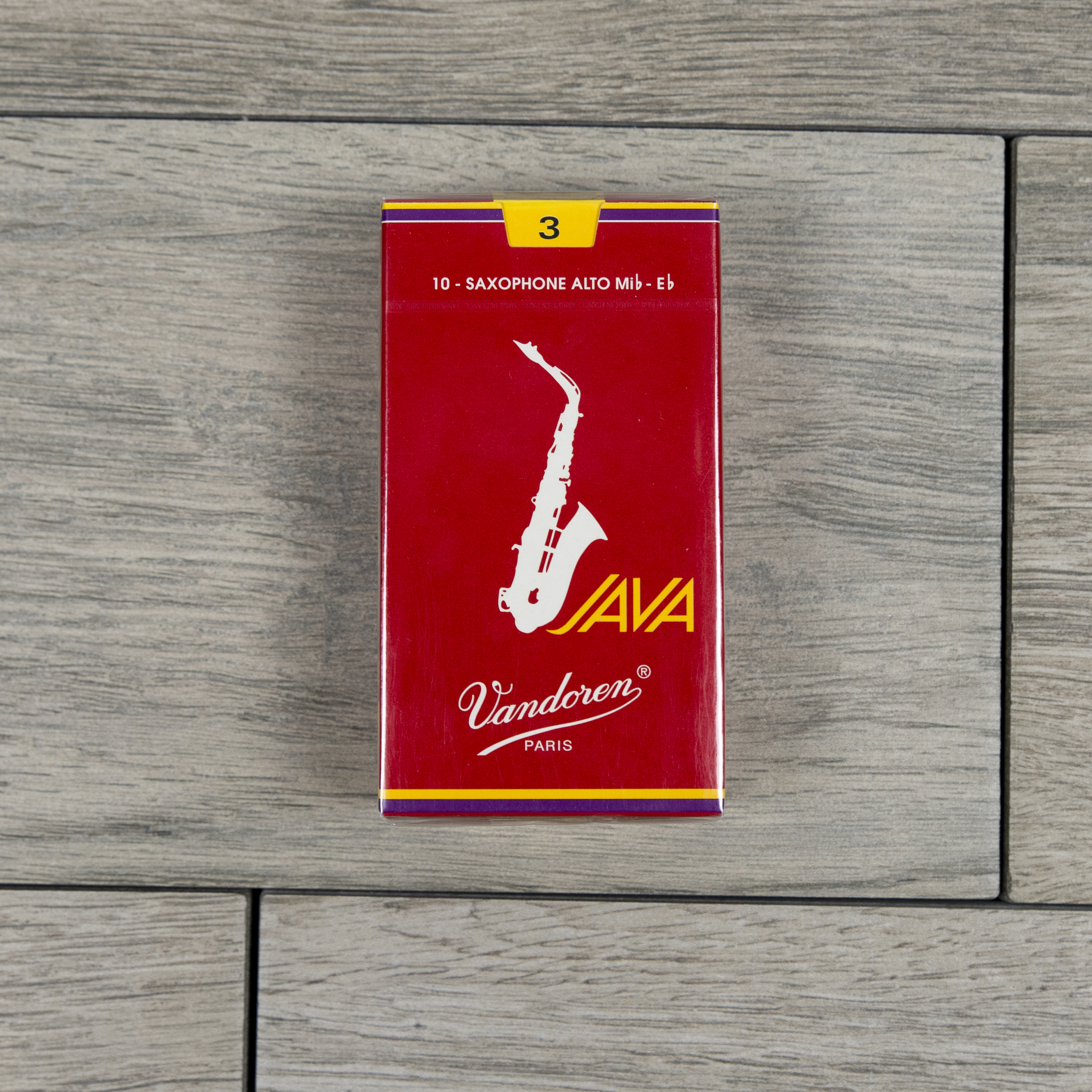 Vandoren Java Filed Red Cut Alto Sax Reeds Strength 3 (Box of 10)