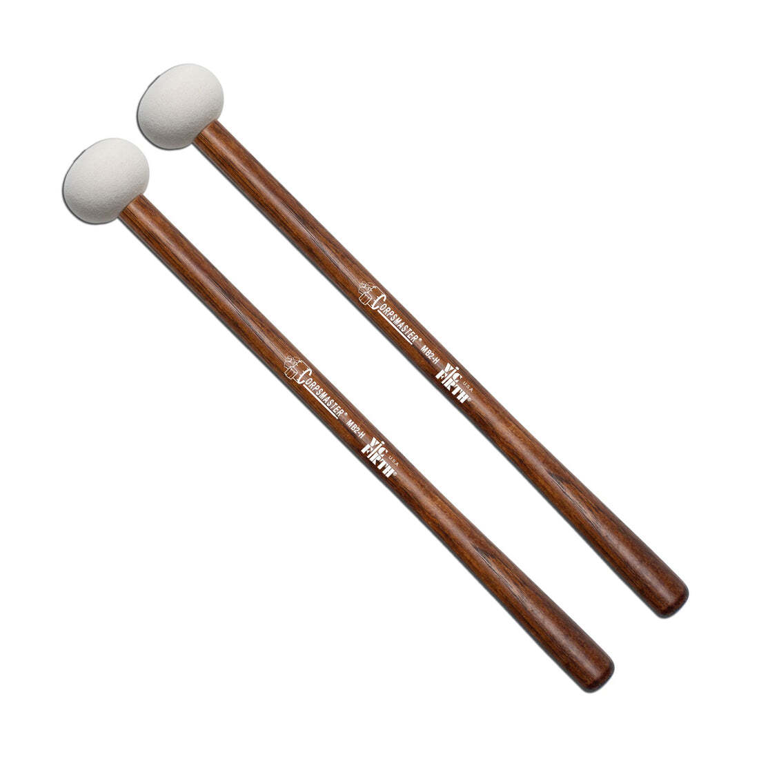 Vic Firth MB2H 22-26 Corpsmaster Hard Marching Bass Drum Mallets Medium