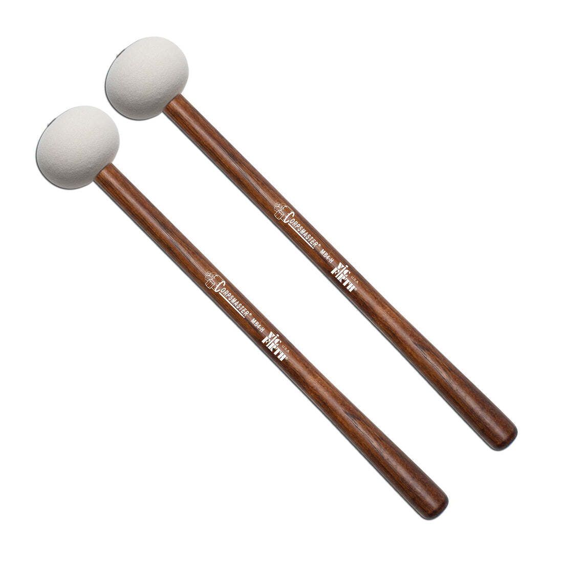 Vic Firth MB4H 28-30 Corpsmaster Hard Marching Bass Drum Mallets Extra Large