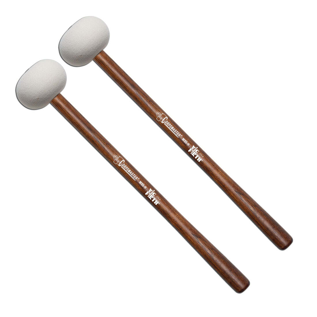 Vic Firth MB5H - 30-32 Corpsmaster Hard Marching Bass Drum Mallets - XX Large