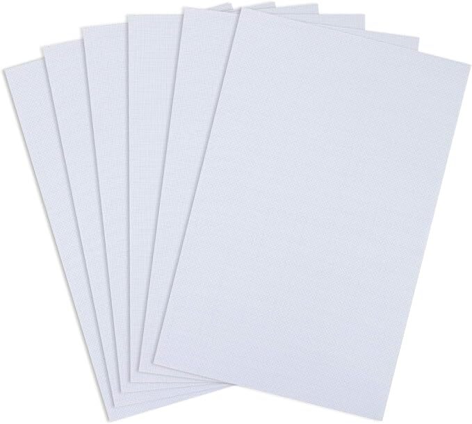 Aida Cloth 14 Count Cross Stitch Fabric, White, 12 by 18-Inch, 6 pcs